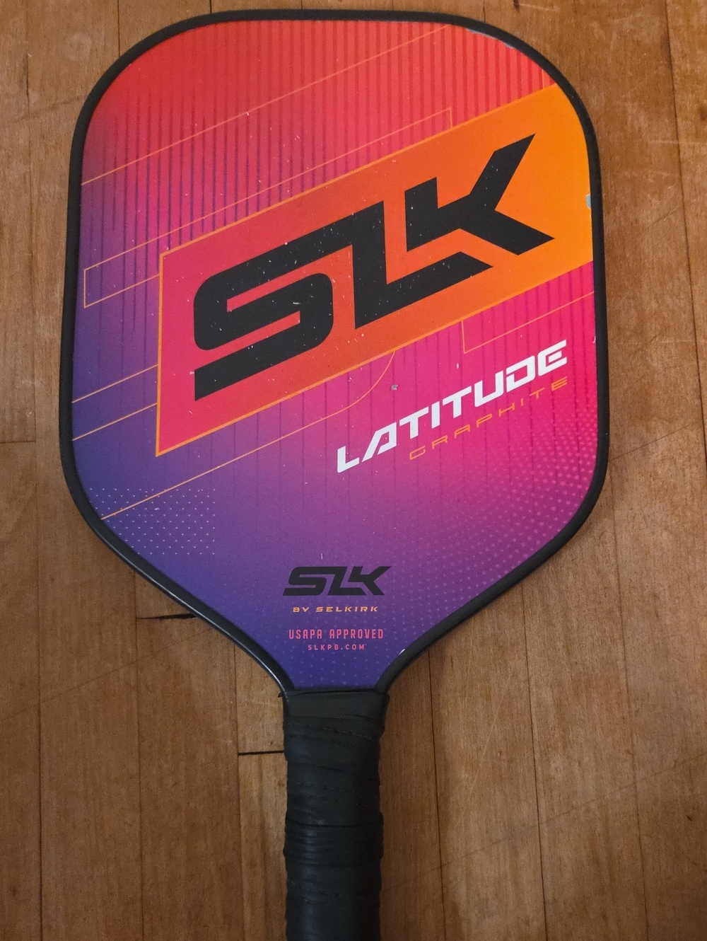 SLK Latitude Graphite Pickleball Paddle - Purple/Orange Gradient Used